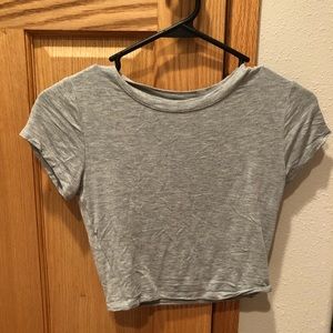 Gray Crop Top